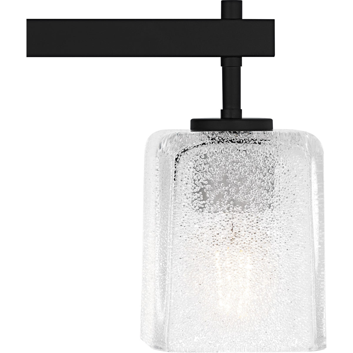 Quoizel Brenthouse 22in 3-Light Vanity Light | Modern Matte Black and Clear Glass | Bathroom Vanity & Powder Room | Model BTH8622MBK