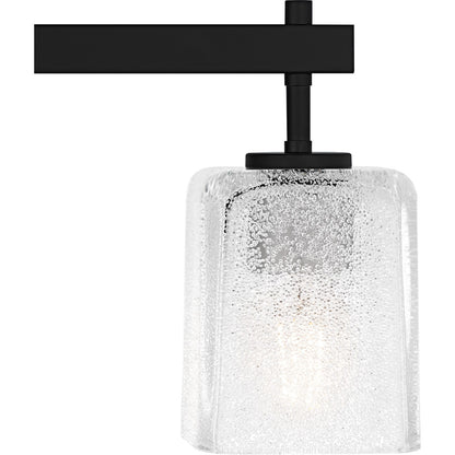 Quoizel Brenthouse 22in 3-Light Vanity Light | Modern Matte Black and Clear Glass | Bathroom Vanity & Powder Room | Model BTH8622MBK