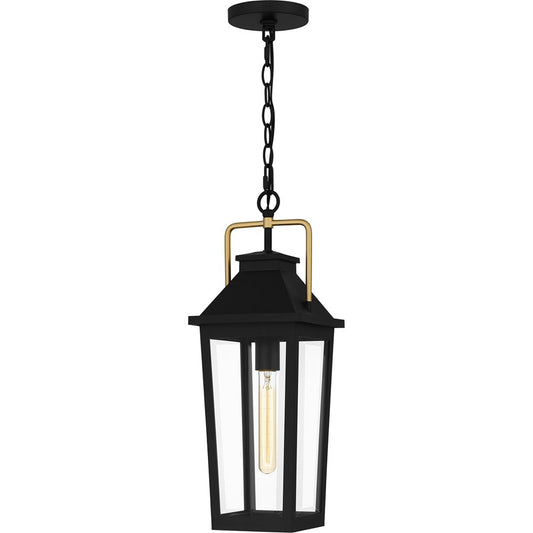 Quoizel Buckley 1Lt Mini Pendant, Matte Black/Clear Beveled Glass - BUK1507MBK
