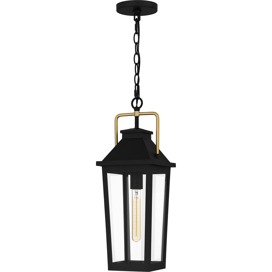 Quoizel Buckley 1Lt Mini Pendant, Matte Black/Clear Beveled Glass