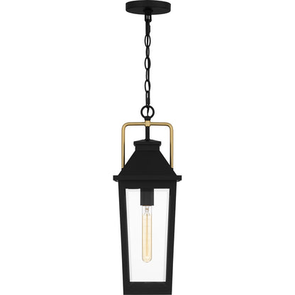 Quoizel Buckley 1Lt Mini Pendant, Matte Black/Clear Beveled Glass