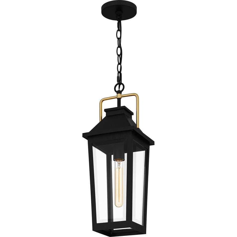 Quoizel Buckley 1Lt Mini Pendant, Matte Black/Clear Beveled Glass
