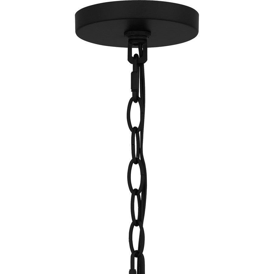 Quoizel Buckley 1Lt Mini Pendant, Matte Black/Clear Beveled Glass