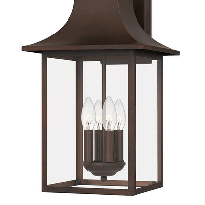 Quoizel Chancellor 4 Light Outdoor Lantern, Tempered