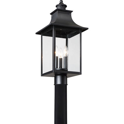 Quoizel Chancellor 3 Light Outdoor Lantern, Mystic Black