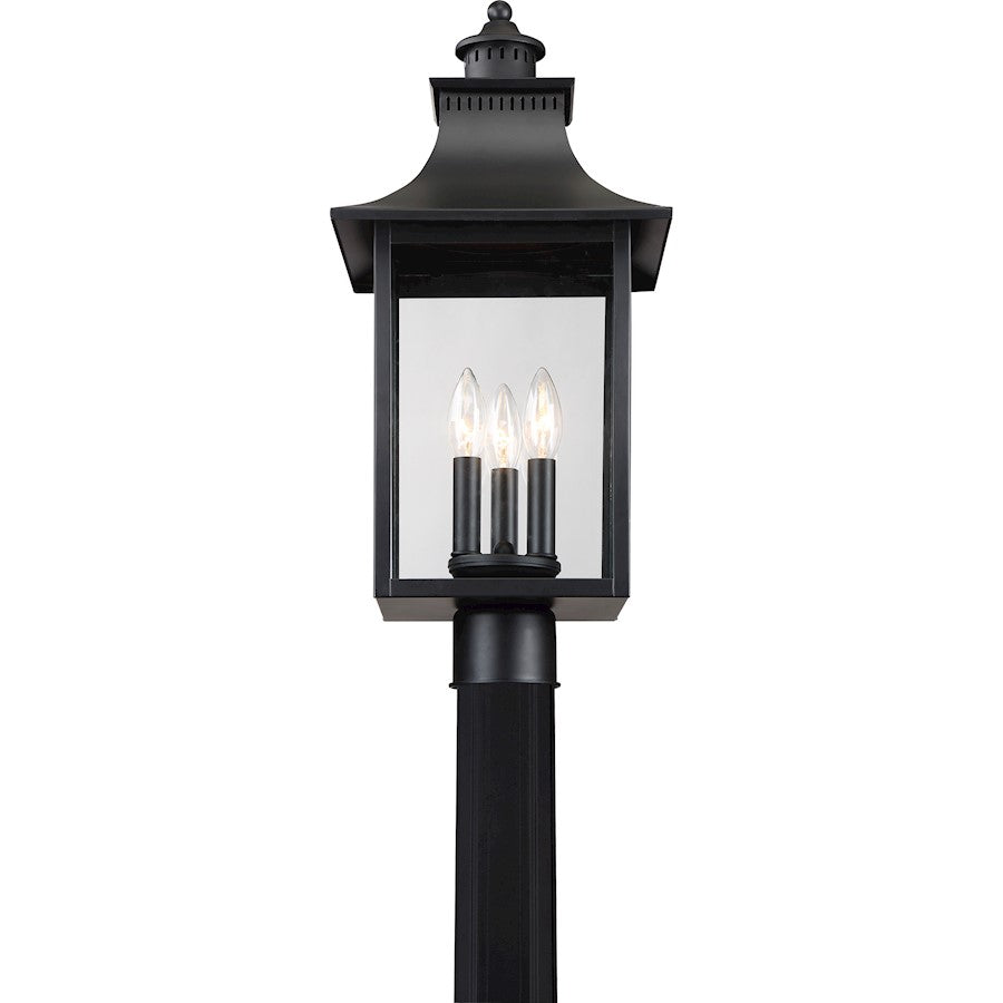 Quoizel Chancellor 3 Light Outdoor Lantern, Mystic Black