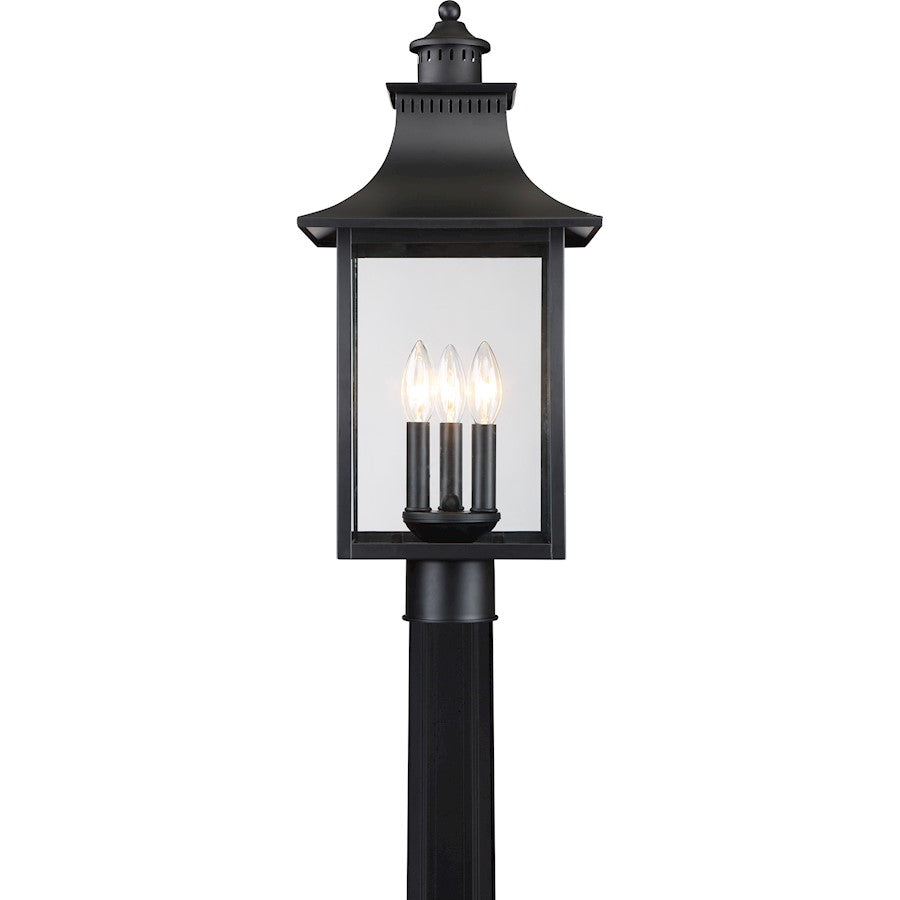 Quoizel Chancellor 3 Light Outdoor Lantern, Mystic Black