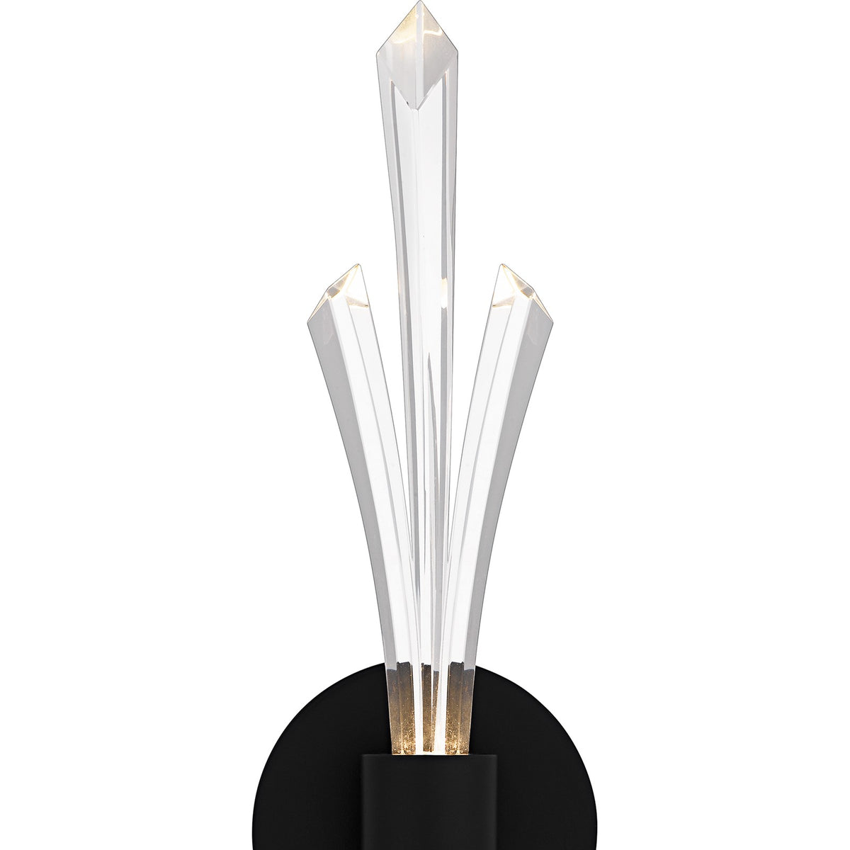 Quoizel Cecily 22in 1-Light Wall Sconce | Matte Black and Clear Crystal Glass | Bedroom & Hallway Accent Light | 5 x 5 x 22 in | Model CCY8805MBK