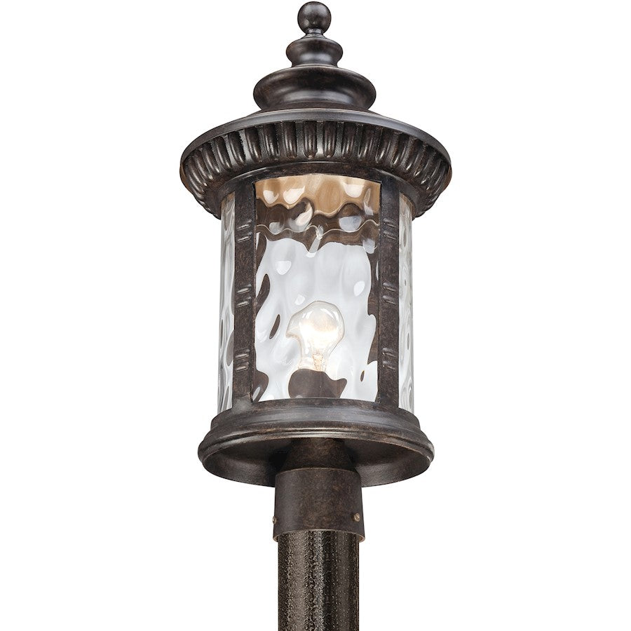 Quoizel 1 Light Chimera Outdoor Post Lantern, Imperial Bronze