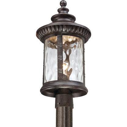 Quoizel 1 Light Chimera Outdoor Post Lantern, Imperial Bronze