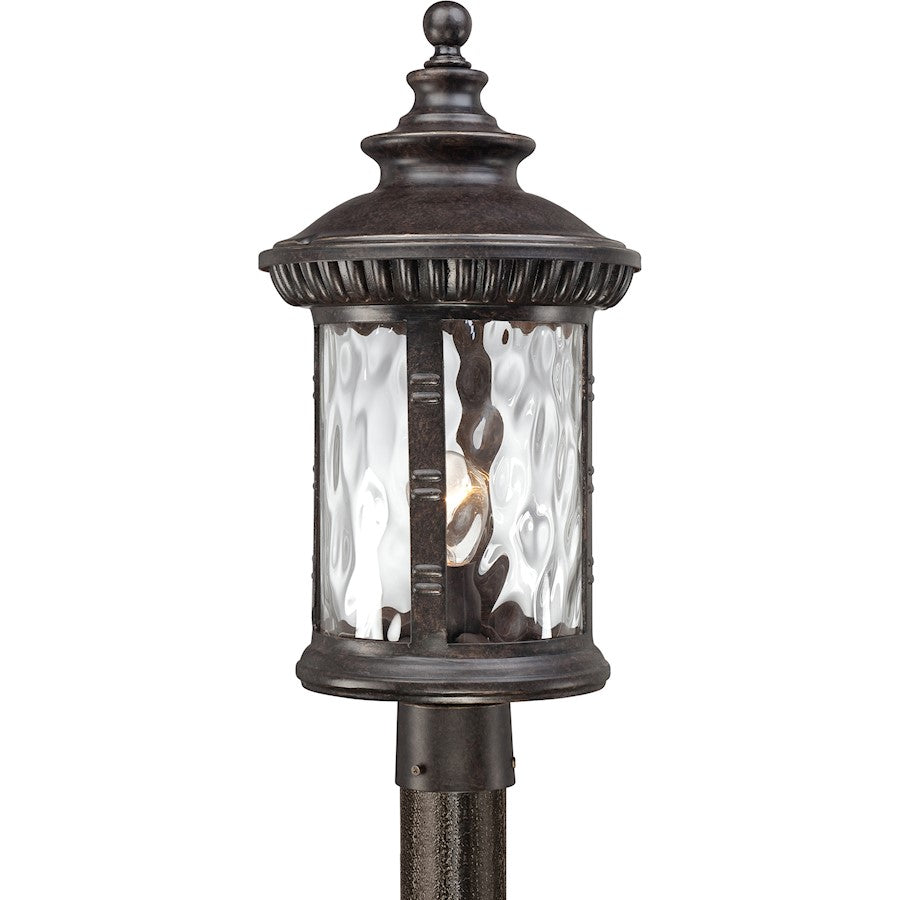 Quoizel 1 Light Chimera Outdoor Post Lantern, Imperial Bronze