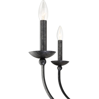 Quoizel Calligraphy 6 Light Island Chandelier, Old Black