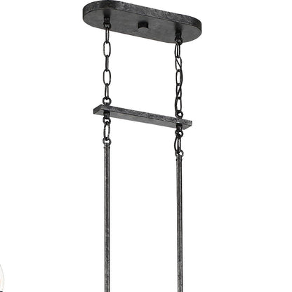 Quoizel Calligraphy 6 Light Island Chandelier, Old Black