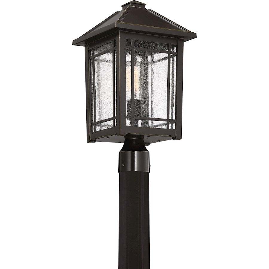 Quoizel Cedar Point 1 Light Post Lantern, Palladian Bronze