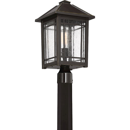 Quoizel Cedar Point 1 Light Post Lantern, Palladian Bronze