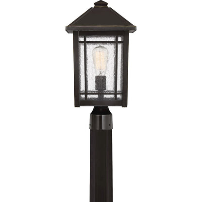 Quoizel Cedar Point 1 Light Post Lantern, Palladian Bronze