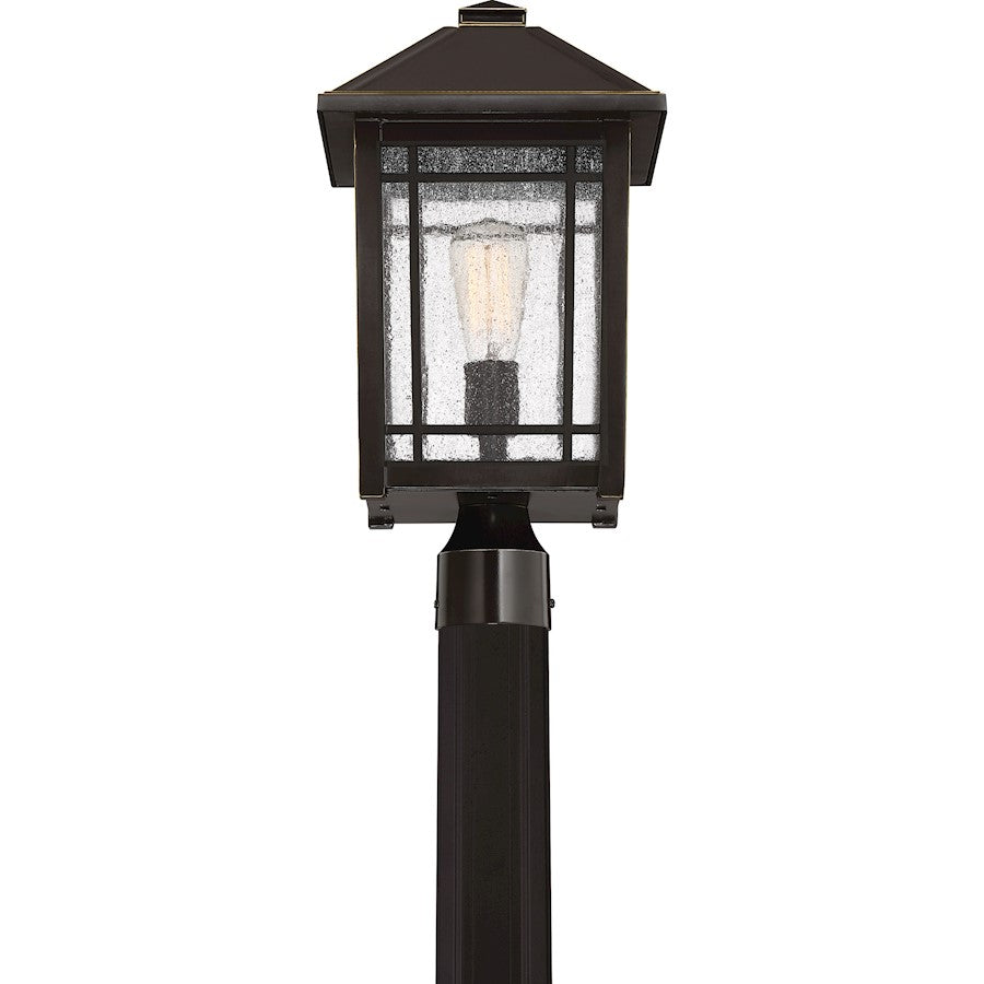 Quoizel Cedar Point 1 Light Post Lantern, Palladian Bronze