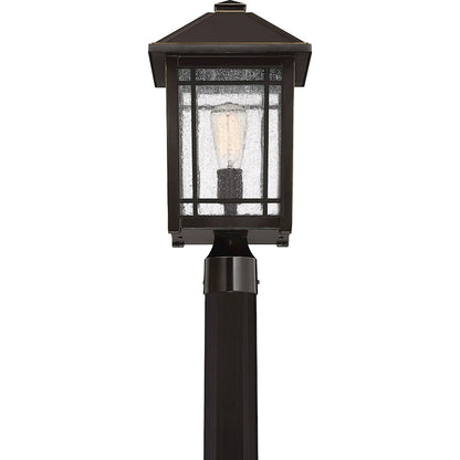 Quoizel Cedar Point 1 Light Post Lantern, Palladian Bronze