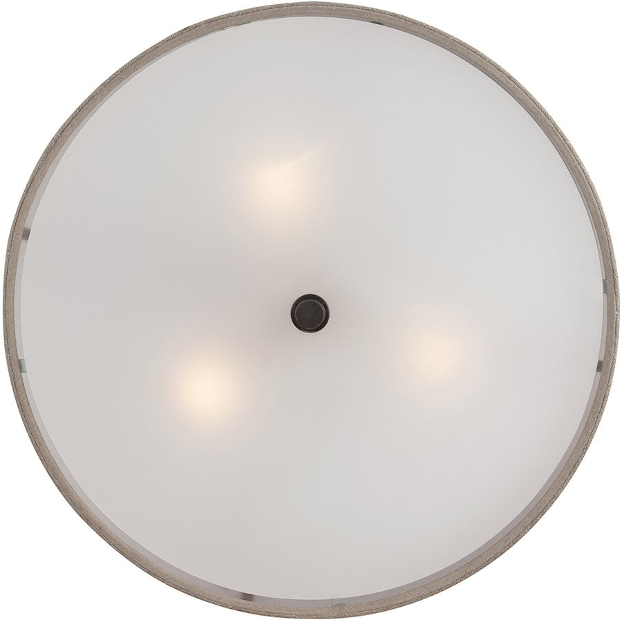 Quoizel 3 Light Cloverdale Semi-Flush Mount, Mottled Cocoa