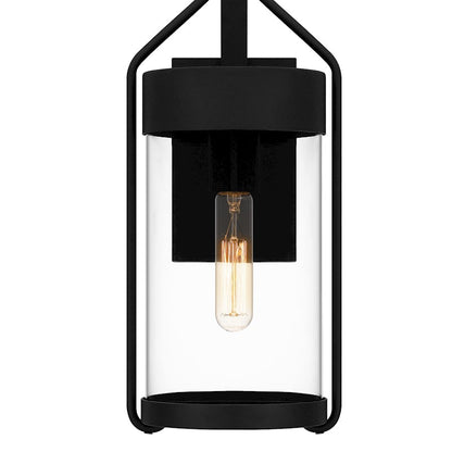 Quoizel Corbin 1 Light Outdoor Lantern, Earth Black/Clear