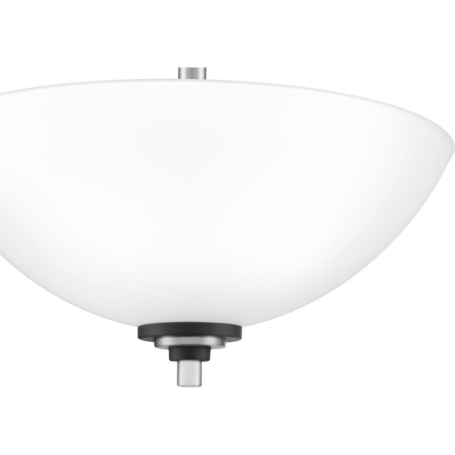 Quoizel Conrad 2 Light Semi-Flush Mount, Brushed Nickel