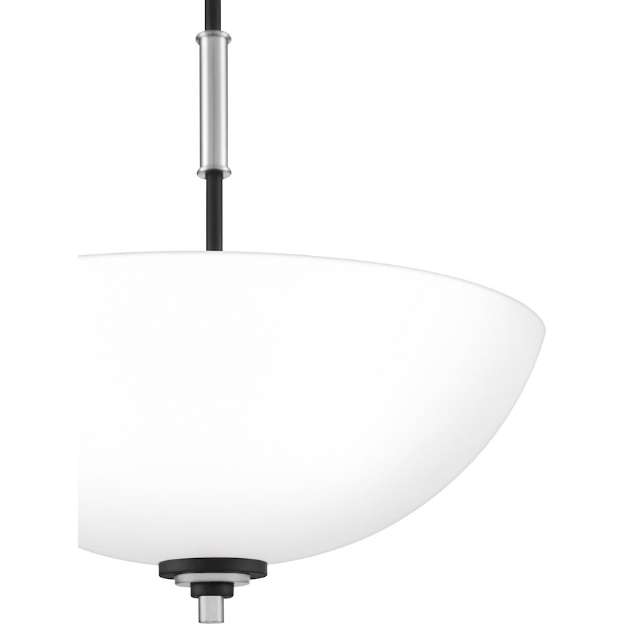 3 Light Pendant, Brushed Nickel