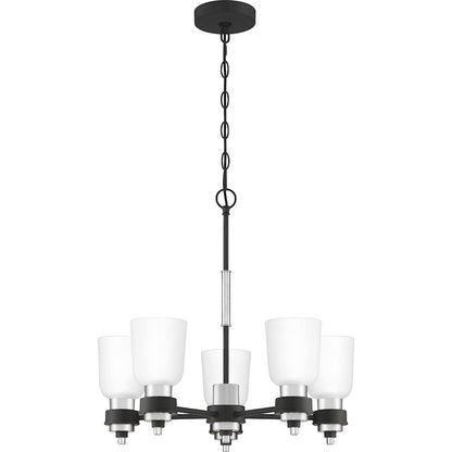 Quoizel Conrad Chandelier, Brushed Nickel