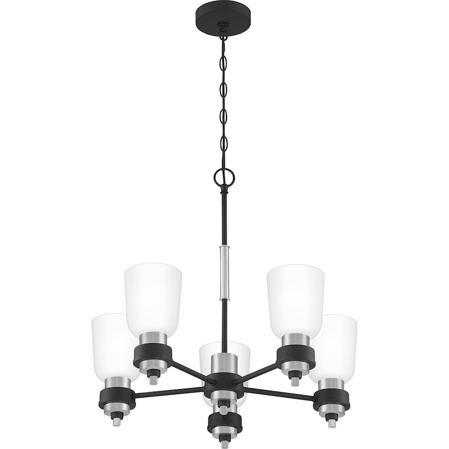 Quoizel Conrad Chandelier, Brushed Nickel