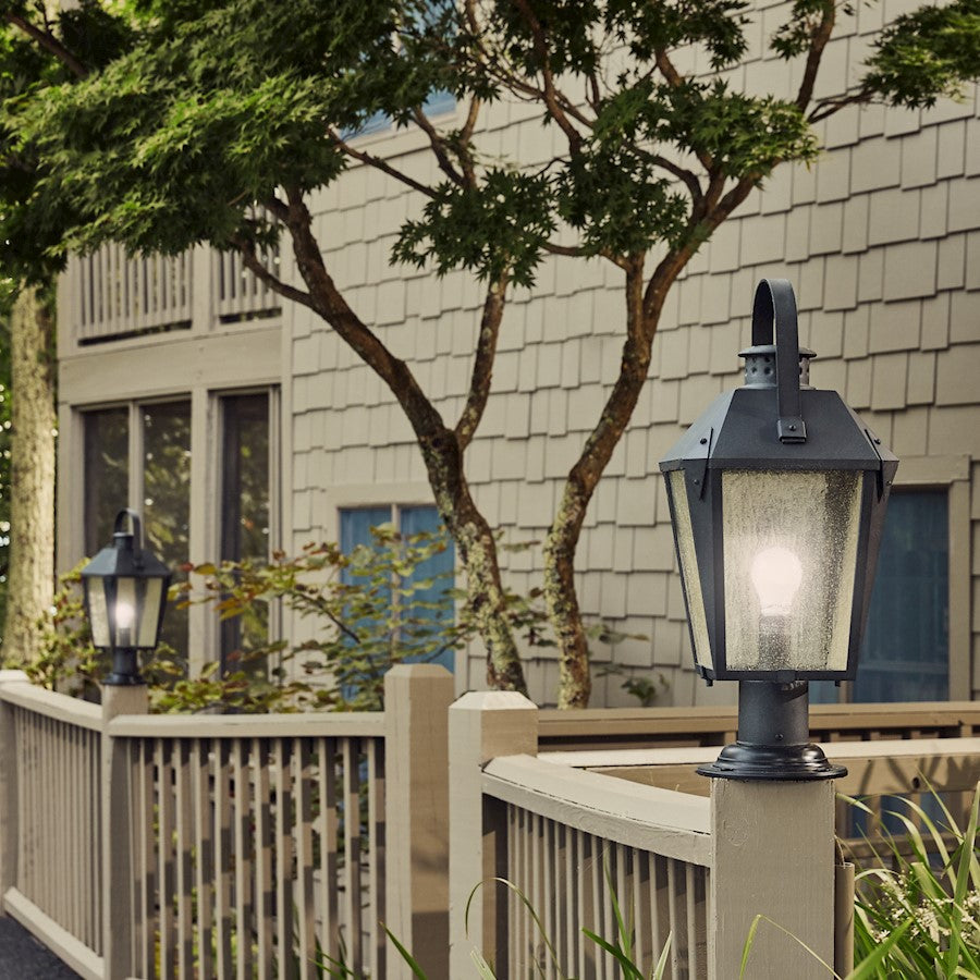 Quoizel Carriage 1 Light Large Outdoor Post Lantern, Mottled Black
