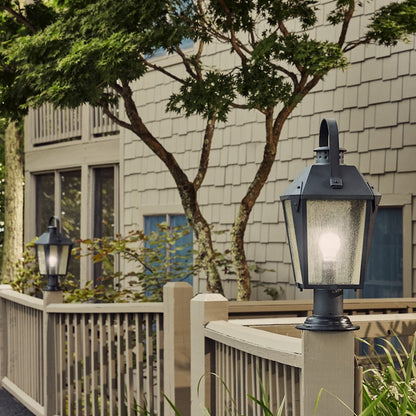 Quoizel Carriage 1 Light Large Outdoor Post Lantern, Mottled Black