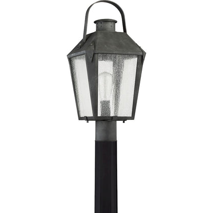 Quoizel Carriage 1 Light Large Outdoor Post Lantern, Mottled Black
