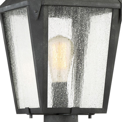 Quoizel Carriage 1 Light Large Outdoor Post Lantern, Mottled Black