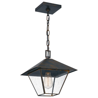 Quoizel Corporal 1 Light Outdoor Hanging Lantern, Industrial Bronze