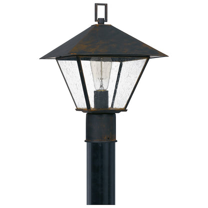 Quoizel Corporal 1 Light Outdoor Post Lantern, Industrial Bronze