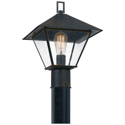 Quoizel Corporal 1 Light Outdoor Post Lantern, Industrial Bronze