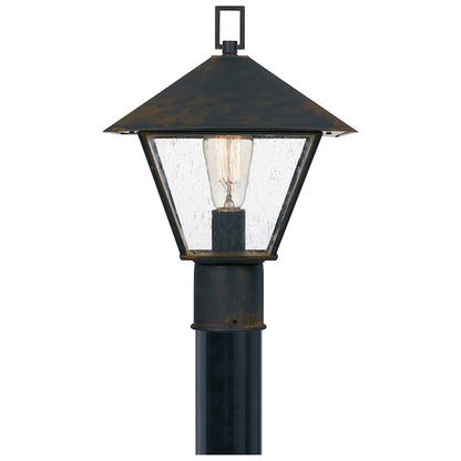 Quoizel Corporal 1 Light Outdoor Post Lantern, Industrial Bronze