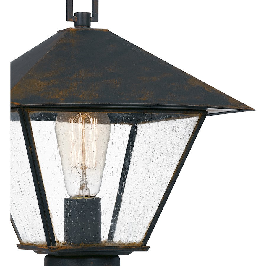 Quoizel Corporal 1 Light Outdoor Post Lantern, Industrial Bronze