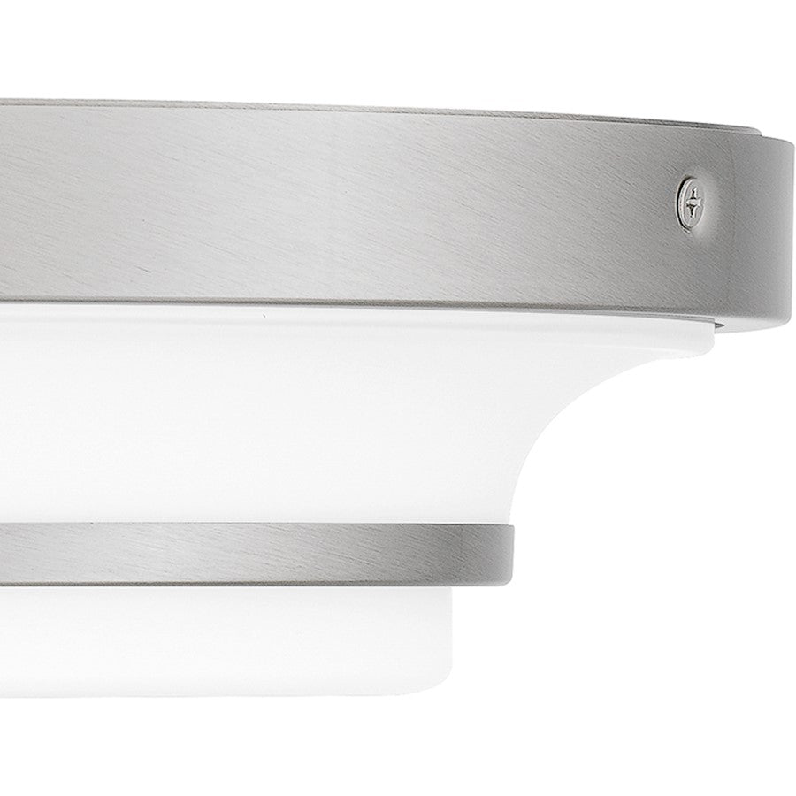Quoizel Cromwell Flush Mount, Nickel/White Painted Etched