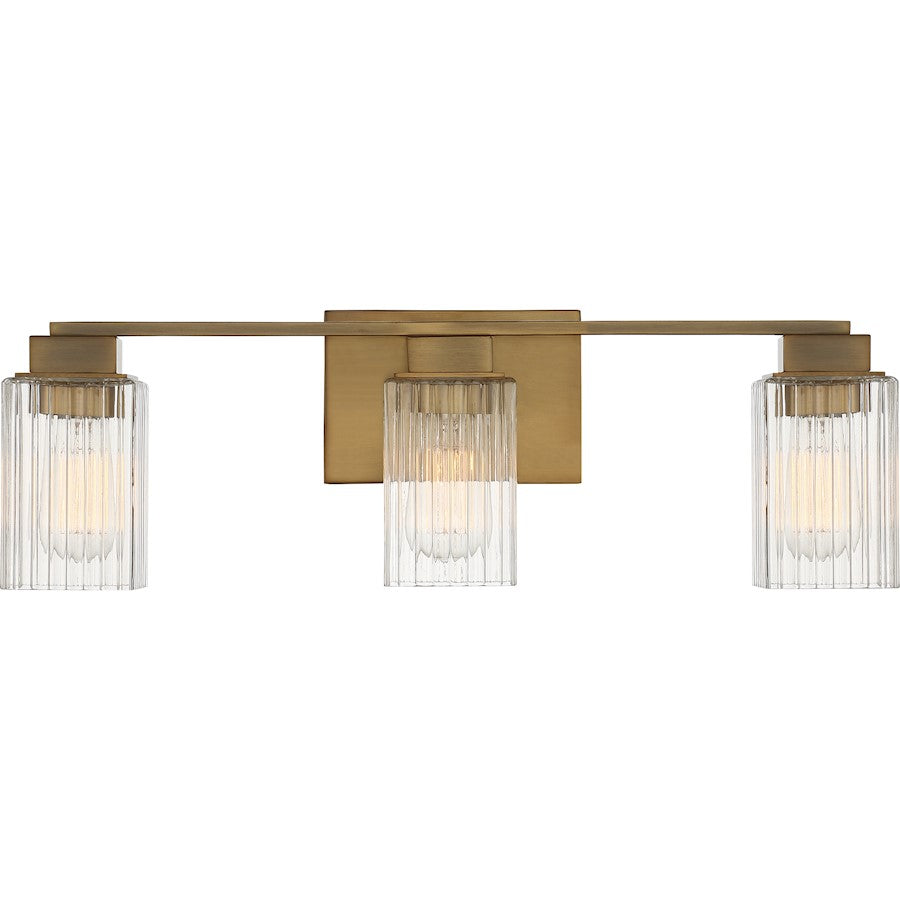 Quoizel Danson 3 Light Bath, Weathered Brass