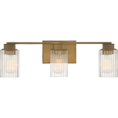 Quoizel Danson 3 Light Bath, Weathered Brass