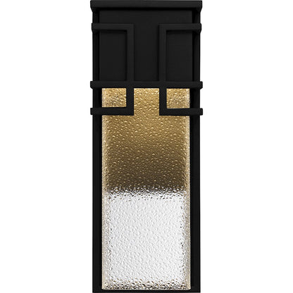 Quoizel Daymon LED 16" Outdoor Lantern, Black/Clear Diamond Glass