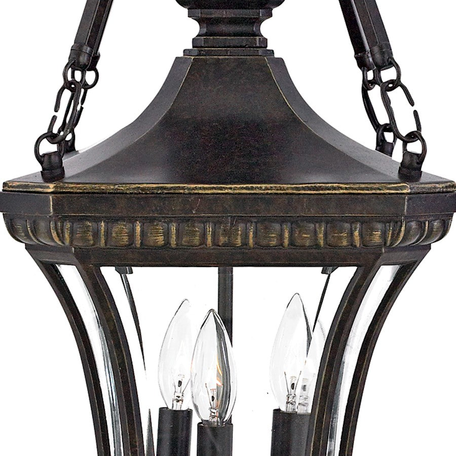 3 Light Devon Outdoor Pendant, Imperial Bronze