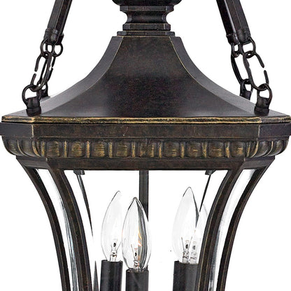 3 Light Devon Outdoor Pendant, Imperial Bronze