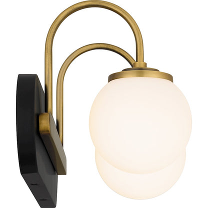 2 Light Bathroom Vanity Light, Matte Black