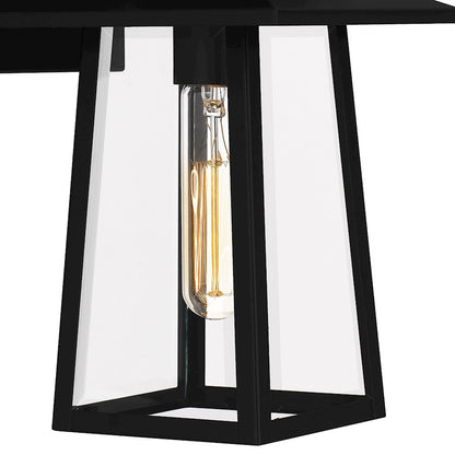 Quoizel Devonport 1 Light Outdoor Lantern, Matte Black/Beveled