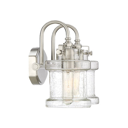 2 Light Bathroom Vanity Light, Brushed Nickel