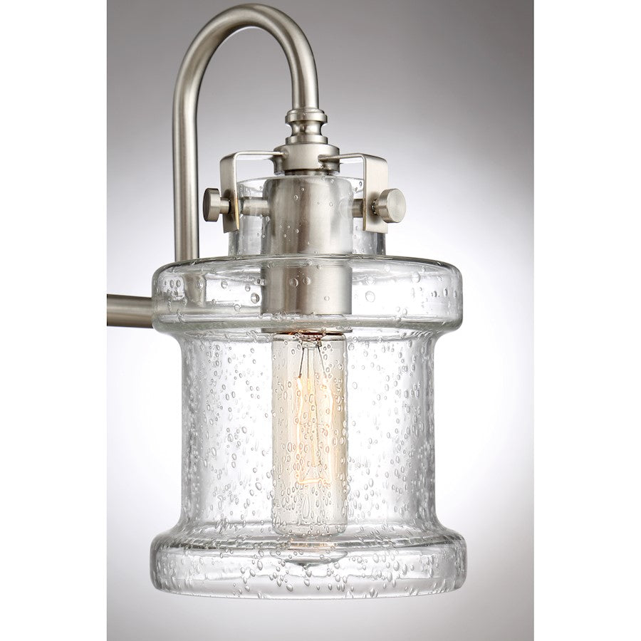 3 Light Bathroom Vanity Light, Brushed Nickel