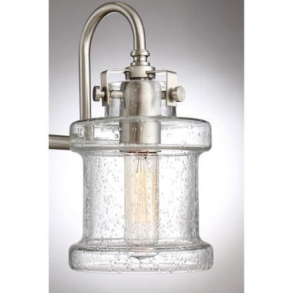3 Light Bathroom Vanity Light, Brushed Nickel