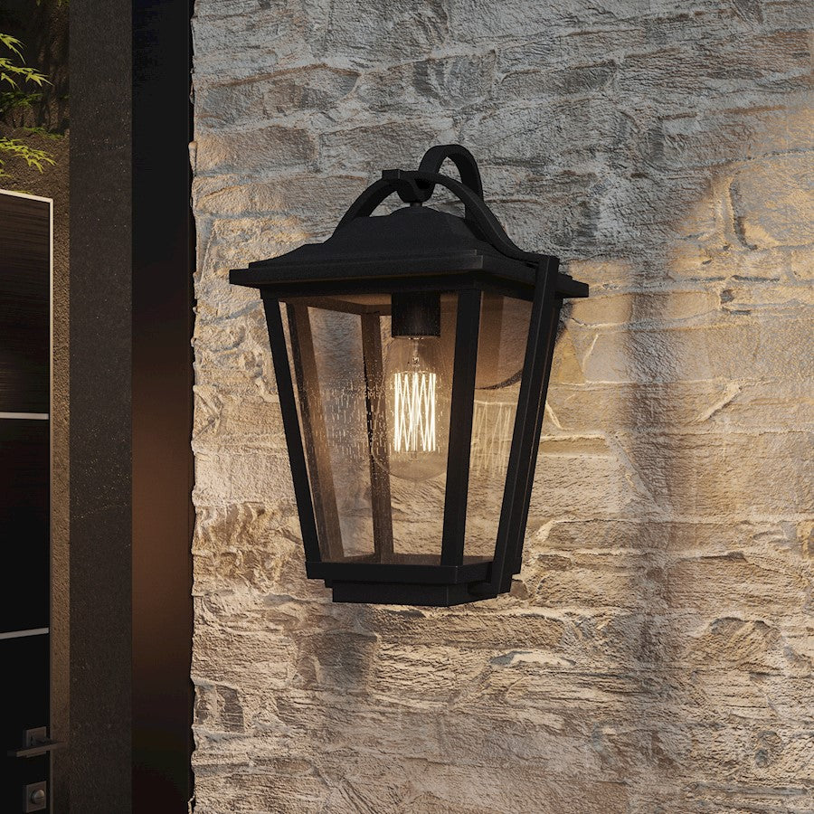 Quoizel Darius 1 Light Outdoor Lantern, Earth Black