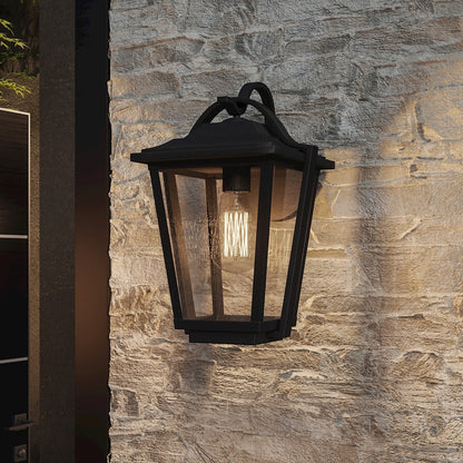 Quoizel Darius 1 Light Outdoor Lantern, Earth Black